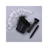 Instalatie Solara 6 M, 28 Led-Uri Cu Ornament Tip Picatura De Apa, Liniara, Fir, Alb Rece