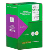 Instalatie Solara Craciun Turturi, IP44, 5 m, 143 Led-uri, Perdea Franjurata, Alb cald, 8 jocuri de lumini, cu Telecomanda, 31V, 500 mAh, Acumulator de 2400 mAh, Exterior, Prelungitor 5 m inclus, Fir Transparent, Vivimall - vivimall.ro