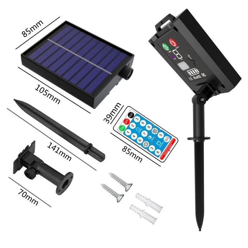 Instalatie Solara Craciun Turturi, IP44, 5 m, 143 Led-uri, Perdea Franjurata, Albastru, 8 jocuri de lumini, cu Telecomanda, 31V, 250 mAh, Acumulator de 1200 mAh, Exterior, Prelungitor 3 m inclus, Fir Transparent, Vivimall - vivimall.ro