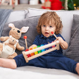 Instrument Muzical Xilofon Din Lemn, 8 Note Muzicale, 2 Bete De Percutie, 4-6 Ani, Multicolor - vivimall.ro