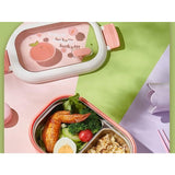 Cutie Pentru Pranz Sau Gustari, Cu Doua Compartimente, Pentru Copii Si Adulti, Etansare, Pp, Perfect Pentru Scoala Si Birou, 1000 Ml, 22.5X14.5X8 Cm - vivimall.ro