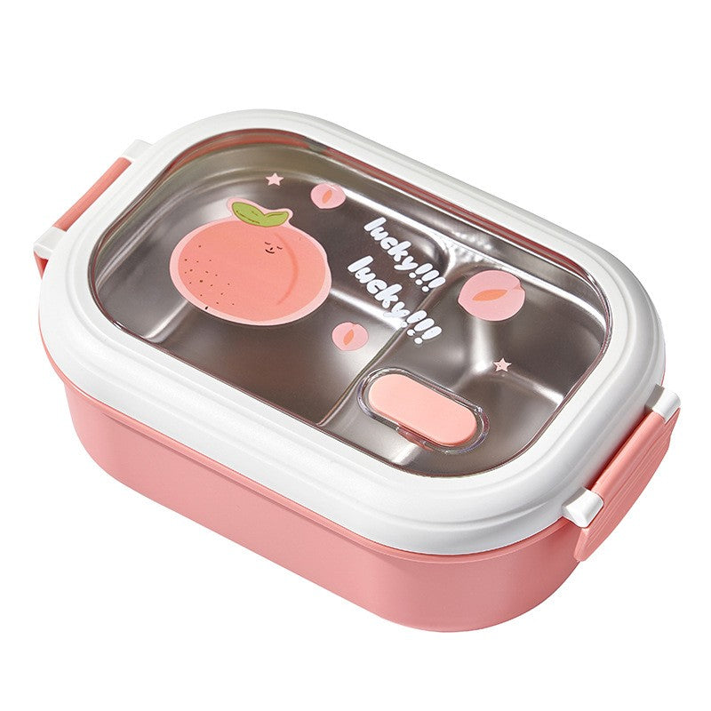 Cutie Pentru Pranz Sau Gustari, Cu Doua Compartimente, Pentru Copii Si Adulti, Etansare, Pp, Perfect Pentru Scoala Si Birou, 1000 Ml, 22.5X14.5X8 Cm - vivimall.ro