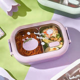 Cutie Pentru Pranz Sau Gustari, Cu Doua Compartimente, Pentru Copii Si Adulti, Etansare, Pp, Perfect Pentru Scoala Si Birou, 1000 Ml, 22.5X14.5X8 Cm - vivimall.ro