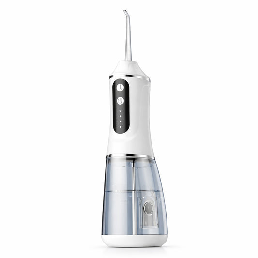 Irigator Bucal Electric, Flippy,  Portabil, Dus Bucal pentru Curatare, Indepartare Tartru, 4 Capete, 25 x 8 x 8 cm, Alb - vivimall.ro