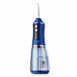 Irigator Bucal Electric, Flippy,  Portabil, Dus Bucal pentru Curatare, Indepartare Tartru, 4 Capete, 25 x 8 x 8 cm, Albastru - vivimall.ro