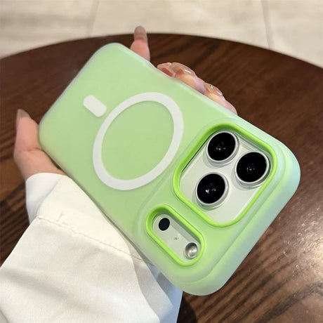 Husa Jelly Magnetic 2in1, Vivimall, pentru iPhone 17, Magsafe, Verde - vivimall.ro