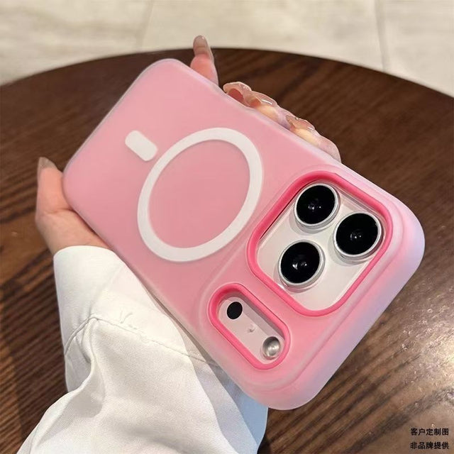Husa Jelly Magnetic 2in1, Vivimall, pentru iPhone 17 Pro Max, Magsafe, Roz - vivimall.ro