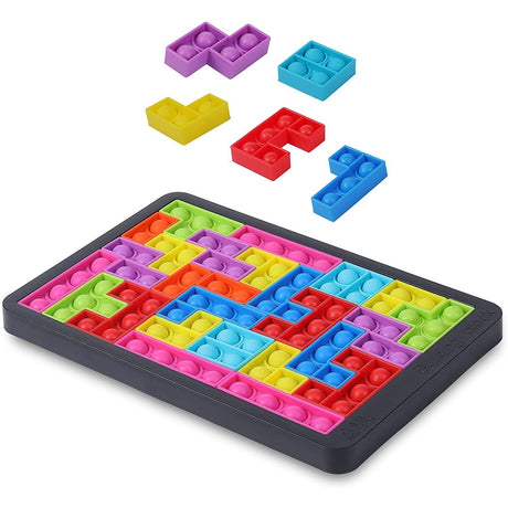 Joc antistres din silicon, Flippy, Pop It Now and Flip It, Puzzle Blocks, Multicolor - vivimall.ro