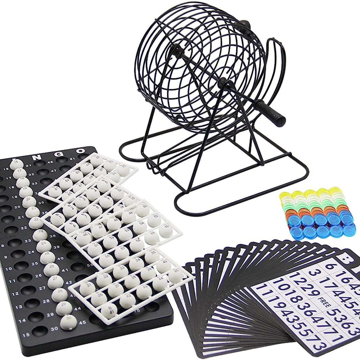 Joc Bingo Din Metal, 75 Bile Albe, Portabil, Resigilat - vivimall.ro