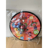 Joc Darts Vivimall pentru Copii, Placa Pliabila 36.5 cm, 8 Mingii Velcro/Scai Simple, 2 Mingii Luminoase, Model Circ, Rosu - vivimall.ro