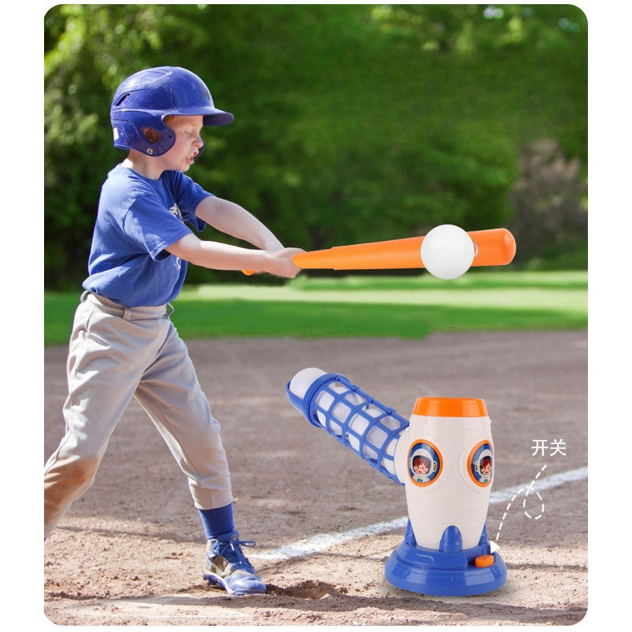 Joc de Baseball Interactiv, Lansator Vivimall, Aruncare Automata, Include Bata si 5 Mingii, 37 x 23 x 16 cm Baza, 59 cm Bata, Multicolor - vivimall.ro