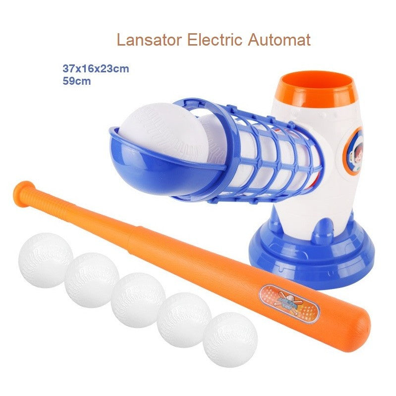 Joc De Baseball Interactiv, Lansator Aruncare Automata, Include Bata Si 5 Mingii, 37 X 23 X 16 Cm Baza, 59 Cm Bata, Multicolor - vivimall.ro