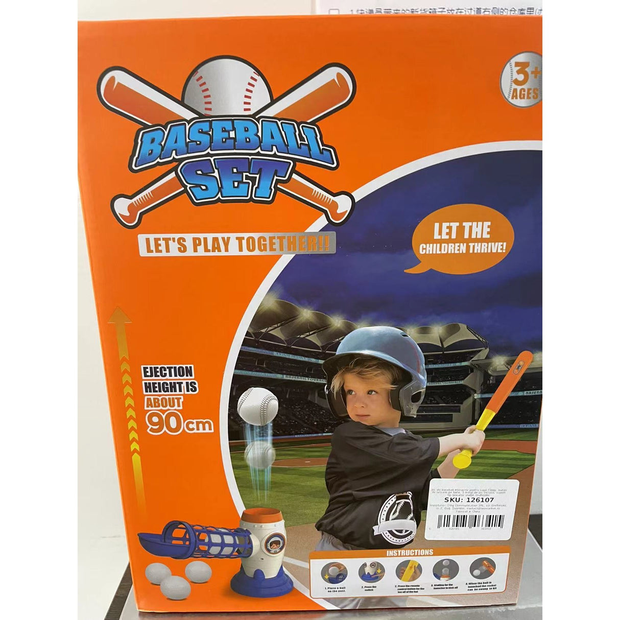 Joc baseball interactiv cu lansator | SwingPro - vivimall.ro