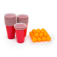 Joc De Baut Beer Pong 24 Pahare, 24 Mingi, Material Plastic, Reutilizabil, Portabil - vivimall.ro