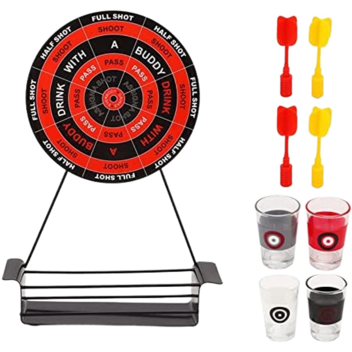 Joc De Baut Darts 4 Sageti Si Pahare De Shot Incluse, Pentru Petreceri Si Timp Liber