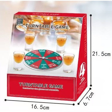 Joc De Baut Ruleta Norocoasa, Cu 4 Pahare De Shot, +18 Ani, Rosu/ - vivimall.ro