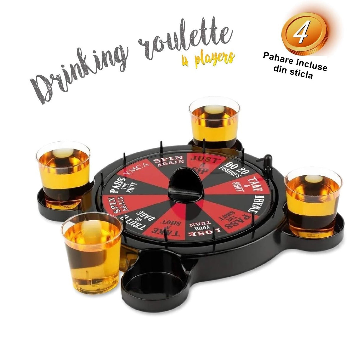 Joc De Baut Ruleta Cu Pahare De Shot Rosu/, Resigilat - vivimall.ro