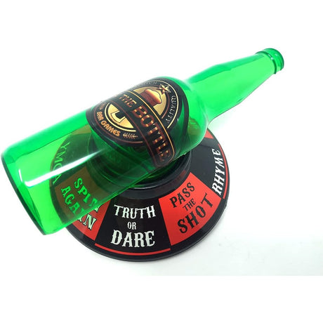 Joc de baut Spin the Bottle Vivimall, invarte sticla si accepta provocarea, 2-6 jucatori, material ABS, 18 x 12 cm, multicolor - vivimall.ro