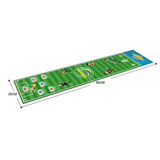 Joc Interactiv, Vivimall, Covor de Fotbal 90 x 20 cm, 1-4 Jucatori, +5 Ani, 6 Mingi Incluse, Verde - vivimall.ro
