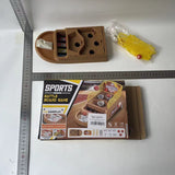 Joc de Masa Mini Baschet Interactiv pentru Copii, Vivimall, 4 Cosuri, 3 Mingi Incluse, 23.5x11.5x14 cm, Maro - vivimall.ro