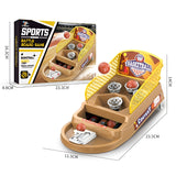 Joc de Masa Mini Baschet Interactiv pentru Copii, Vivimall, 4 Cosuri, 3 Mingi Incluse, 23.5x11.5x14 cm, Maro - vivimall.ro