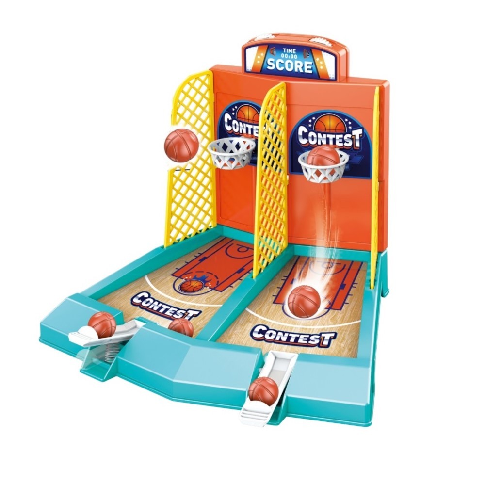 Joc De Masa Mini Baschet Interactiv Pentru Copii, Pentru 2 Jucatori, 6 Mingi Incluse