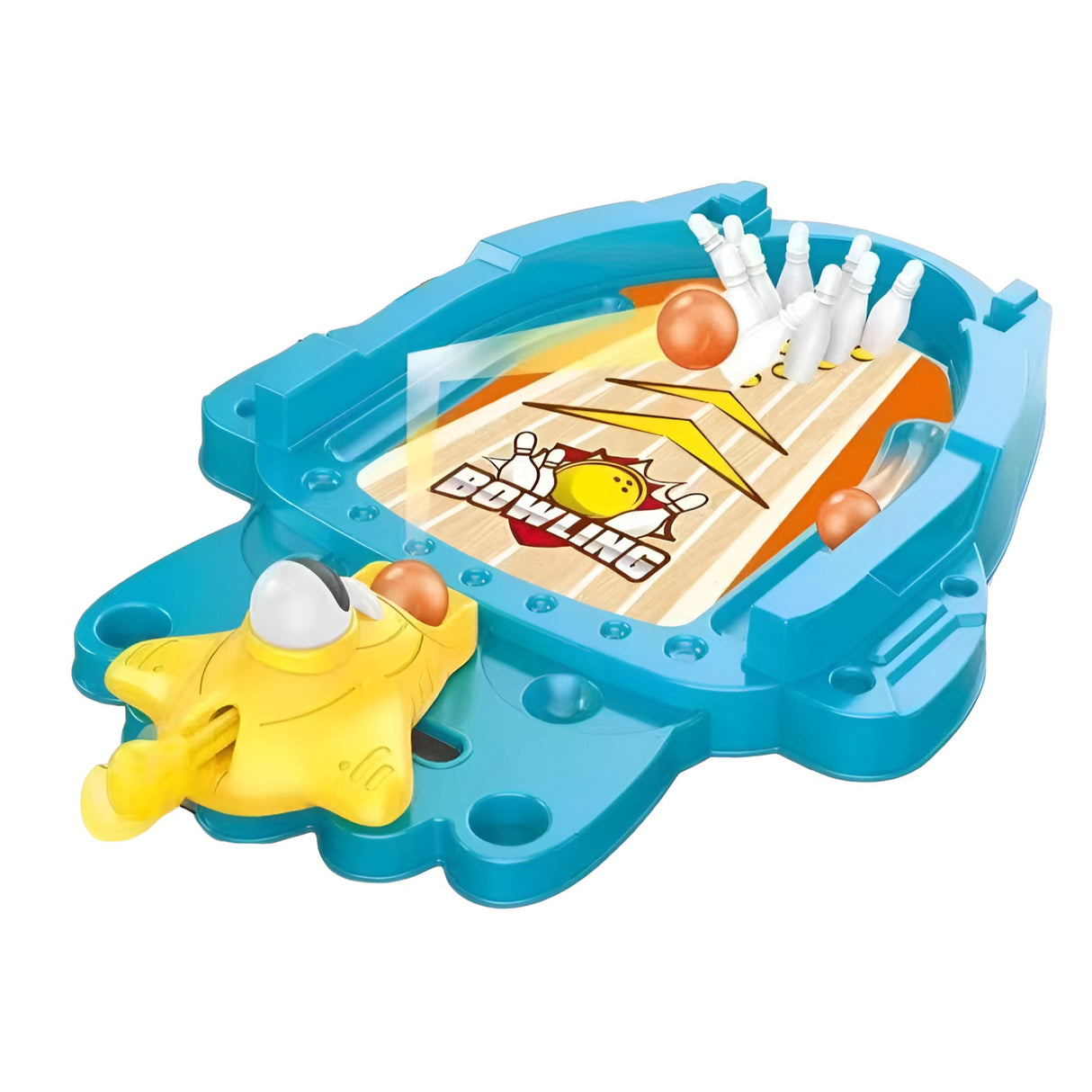 Joc De Masa Mini Bowling Interactiv Pentru Copii, Mingi Si Figurine Incluse