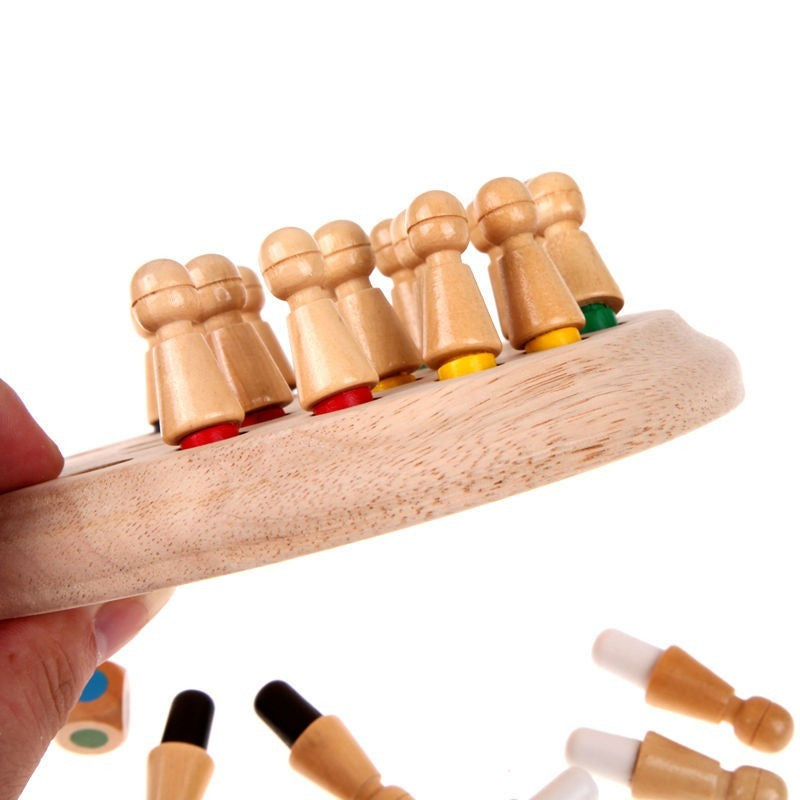 Joc De Memorie, Pentru Toata Familia, Din Lemn, Diametru Tabla De Joc 17 Cm, Interactiva, +4 Ani, 6 Culori - vivimall.ro