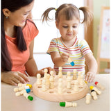 Joc De Memorie, Pentru Toata Familia, Din Lemn, Diametru Tabla De Joc 17 Cm, Interactiva, +4 Ani, 6 Culori - vivimall.ro