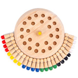 Joc De Memorie, Pentru Toata Familia, Din Lemn, Diametru Tabla De Joc 17 Cm, Interactiva, +4 Ani, 6 Culori - vivimall.ro