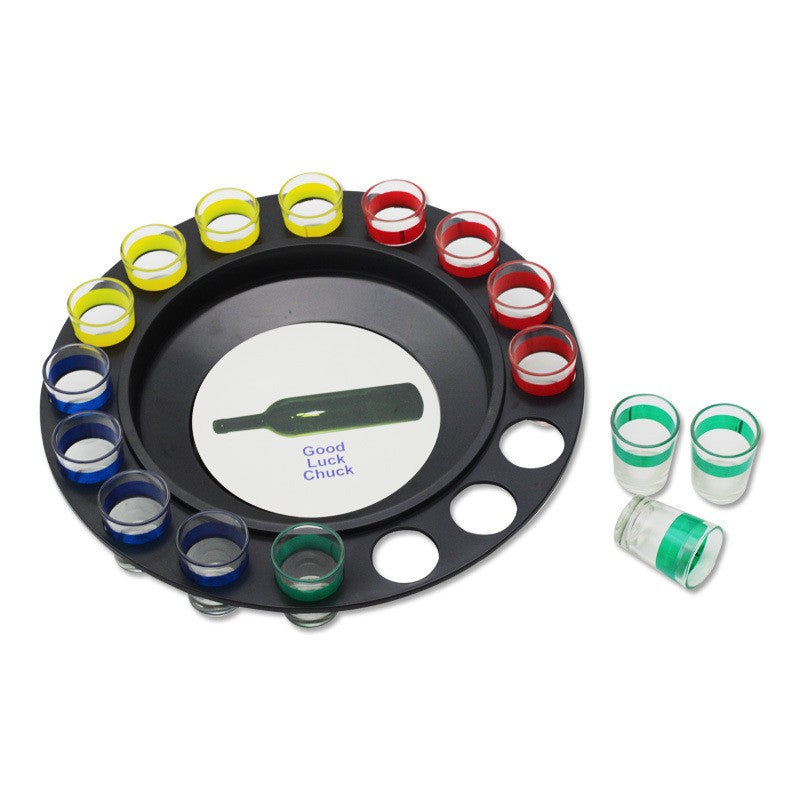 Joc De Societate "Adevar Sau Provocare" Ruleta Cu 16 Pahare De Shot Din Sticla, Pentru Petreceri, Distractie, Cadouri - vivimall.ro