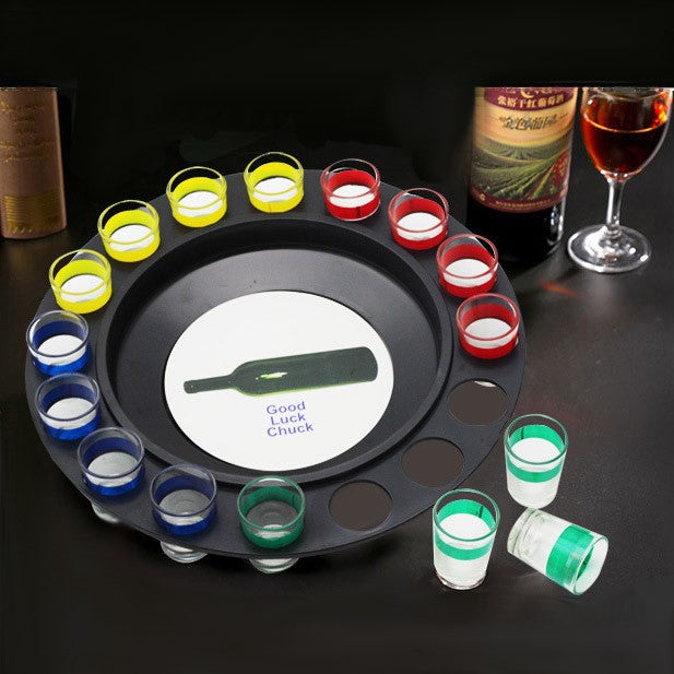 Joc De Societate "Adevar Sau Provocare" Ruleta Cu 16 Pahare De Shot Din Sticla, Pentru Petreceri, Distractie, Cadouri - vivimall.ro