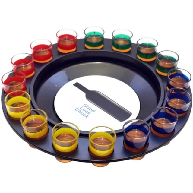 Joc De Societate "Adevar Sau Provocare" Ruleta Cu 16 Pahare De Shot Din Sticla, Pentru Petreceri, Distractie, Cadouri - vivimall.ro