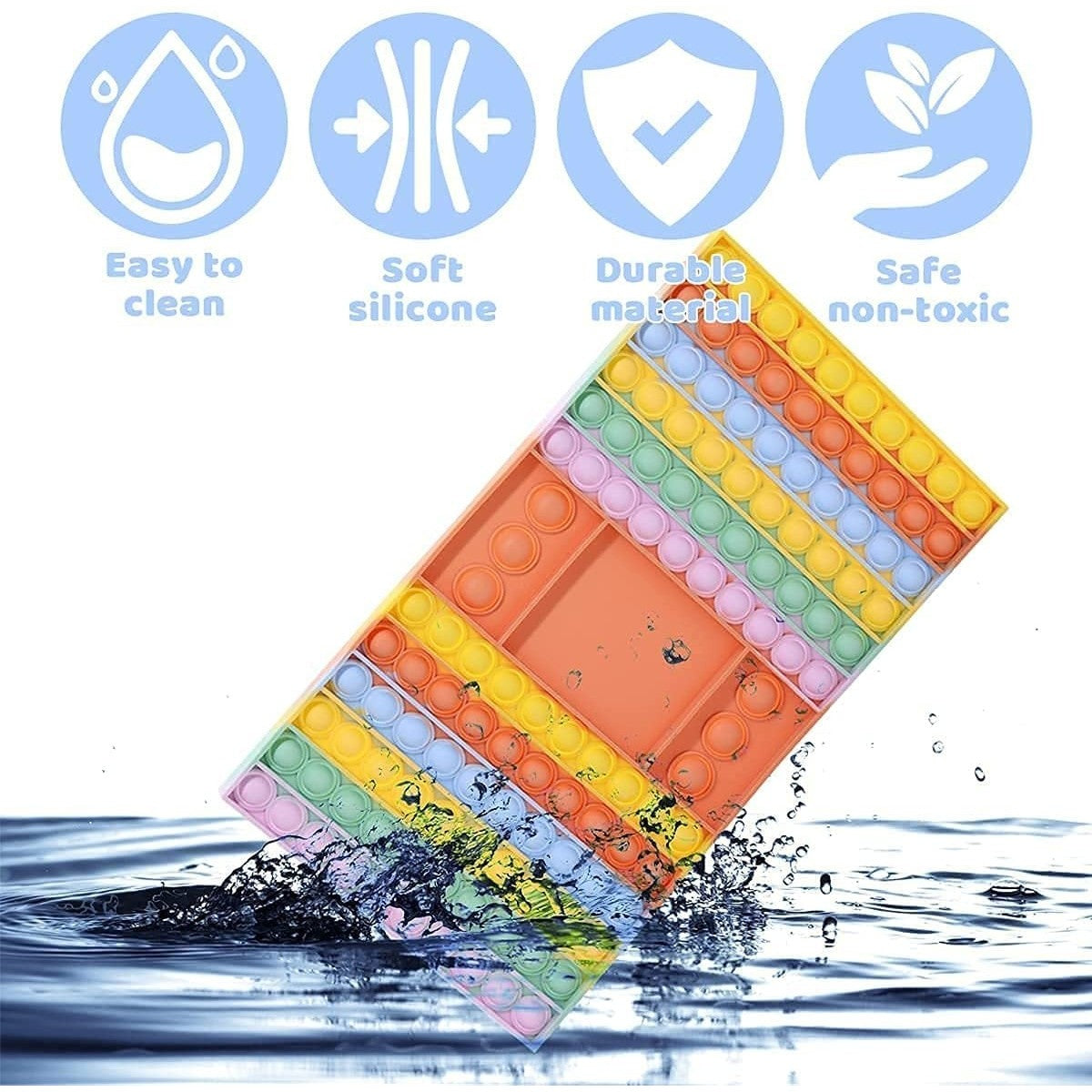 Joc Din Silicon Interactiv Antistres Cu Zaruri, Pop It Now And Flip It, Macarons