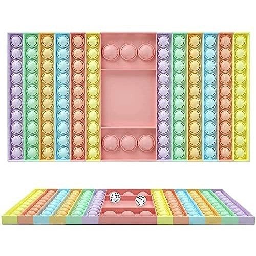 Joc Din Silicon Interactiv Antistres Cu Zaruri, Pop It Now And Flip It, Macarons