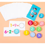 Joc Educational, Invatare Adunare Si Scadere, Cifre Din Lemn, 46 Planse, +3 Ani - vivimall.ro
