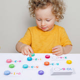Joc Educational, Invatare Adunare Si Scadere, Cifre Din Lemn, 46 Planse, +3 Ani - vivimall.ro