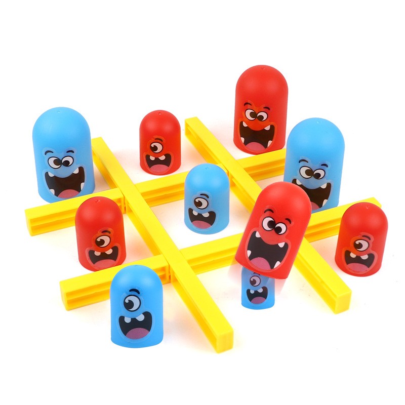Joc Interactiv, Tic Tac Toe Gobble, Din Plastic, +3 Ani, 18 Piese, /Rosu