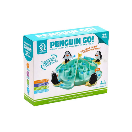 Joc Interactiv pentru Copii, Vivimall, Batalia Pinguinilor, 3 ani+, Tabla de Joc, Figurine Pinguini, Mingi, Multicolor - vivimall.ro