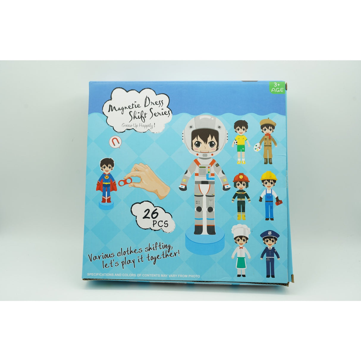 Joc magnetic dress, papusa magnetica cu multiple haine, 26 de piese, pentru copii, +3 ani, multicolor - vivimall.ro