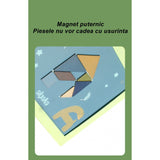 Joc Magnetic Tangram, tabla si forme diverse magnetice, 34 de piese, pentru copii, +3 ani, multicolor