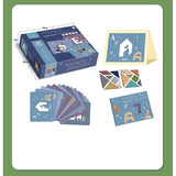 Joc Magnetic Tangram, Tabla Si Forme Diverse Magnetice, 34 De Piese, Pentru Copii, +3 Ani, Multicolor