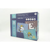 Joc Magnetic Tangram, Tabla Si Forme Diverse Magnetice, 34 De Piese, Pentru Copii, +3 Ani, Multicolor