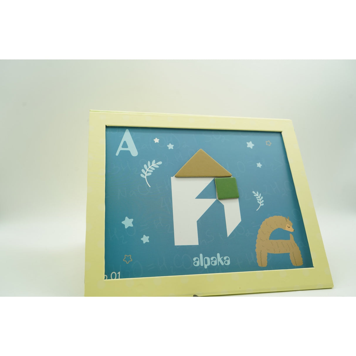Joc Magnetic Tangram, Tabla Si Forme Diverse Magnetice, 34 De Piese, Pentru Copii, +3 Ani, Multicolor
