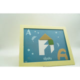 Joc Magnetic Tangram, Tabla Si Forme Diverse Magnetice, 34 De Piese, Pentru Copii, +3 Ani, Multicolor