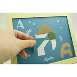 Joc Magnetic Tangram, Tabla Si Forme Diverse Magnetice, 34 De Piese, Pentru Copii, +3 Ani, Multicolor