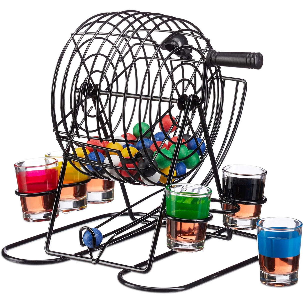 Joc Mini Loterie Bingo, Cu Pahare De Shot Din Sticla, 48 Bile
