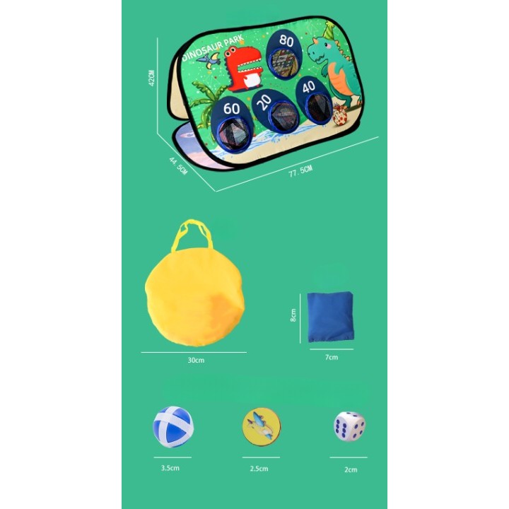 Set aruncare saci nisip dinozauri | PlayToss - vivimall.ro