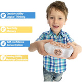 Joc Pop It, Flippy, consola, joc interactiv, antistres, cu baterii, Abs si silicon, Alb, 12 x 10 x 5.8 cm