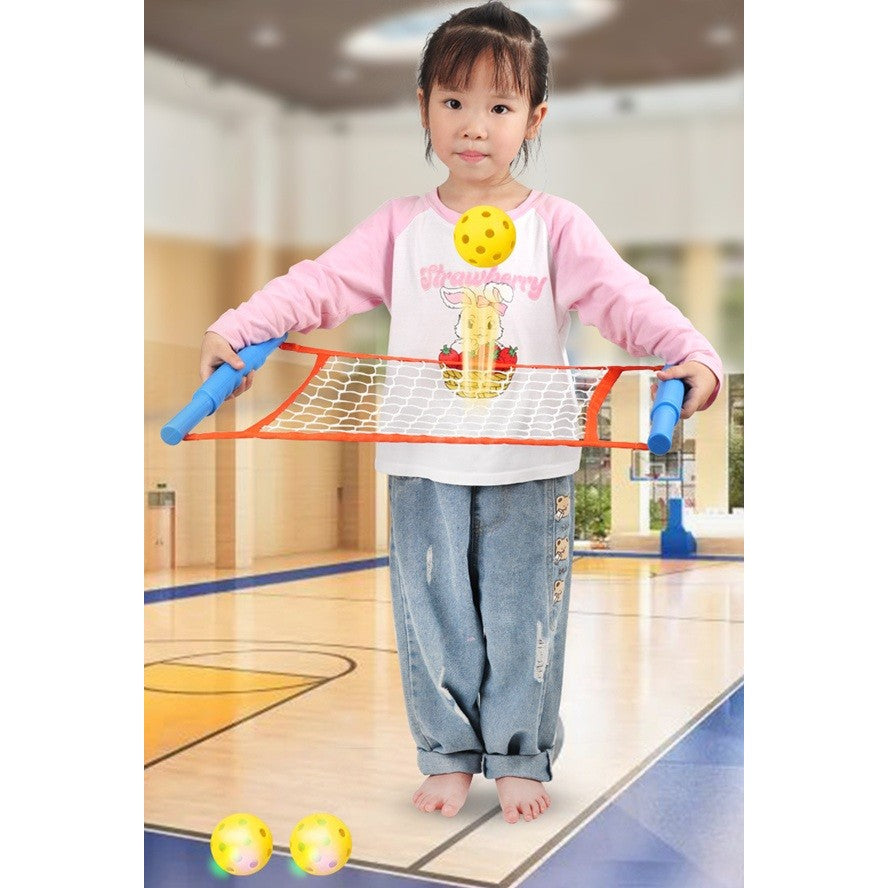 Joc Spikeball, Vivimall, Joc in 2, pentru Plaja, Parcuri, Interior, 2 Plase, 2 Mingi, Multicolor - vivimall.ro